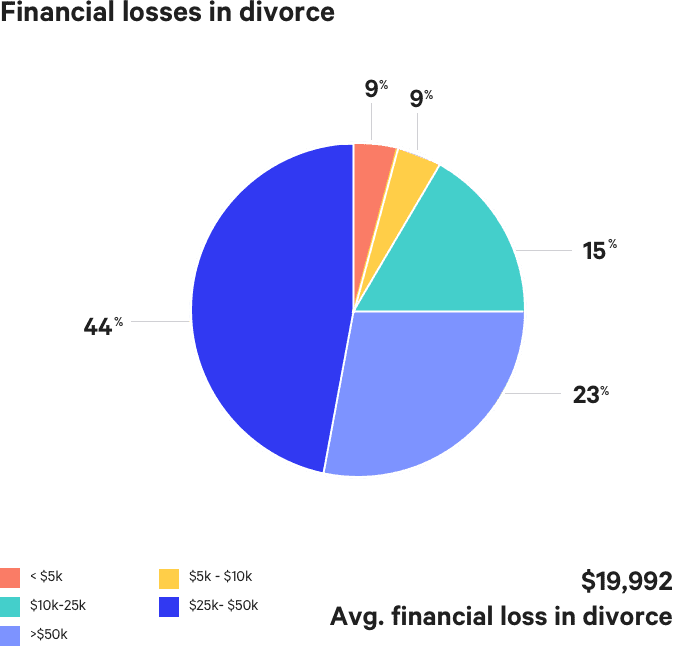 $19,992 Avg. financial loss in divorce