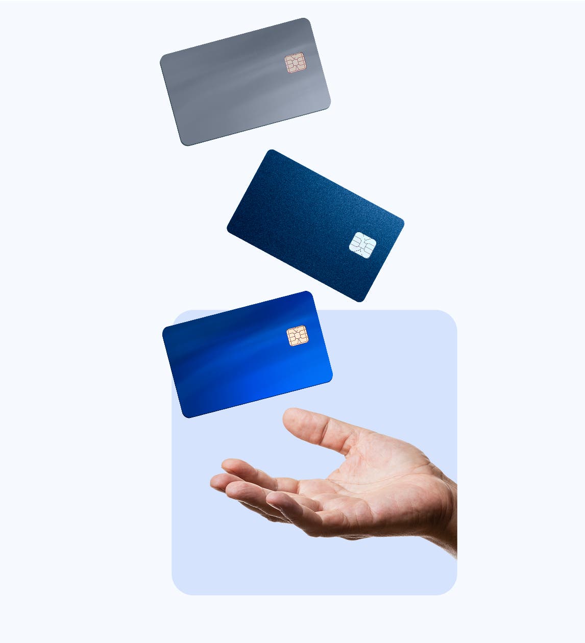 Three credit cards