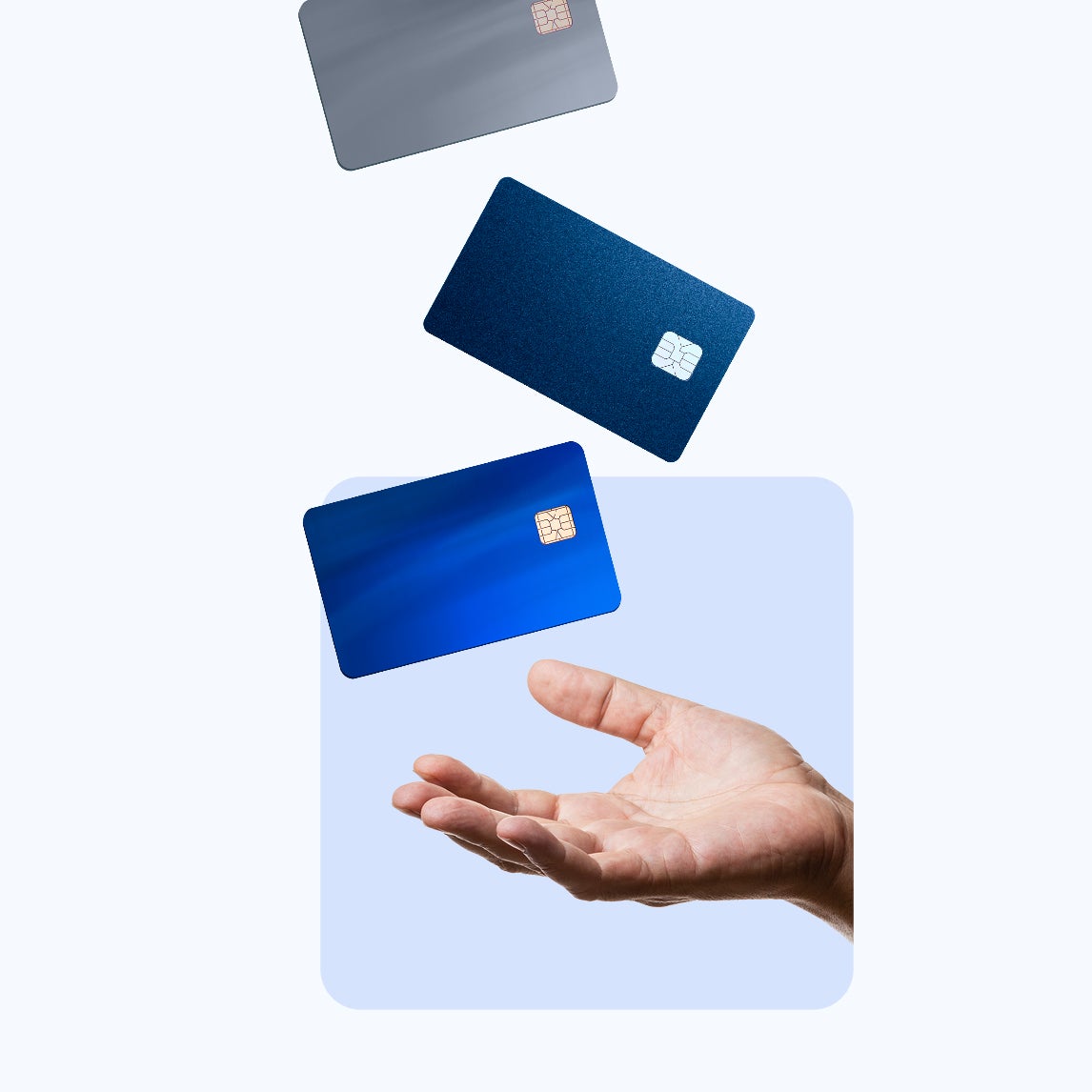 Three credit cards